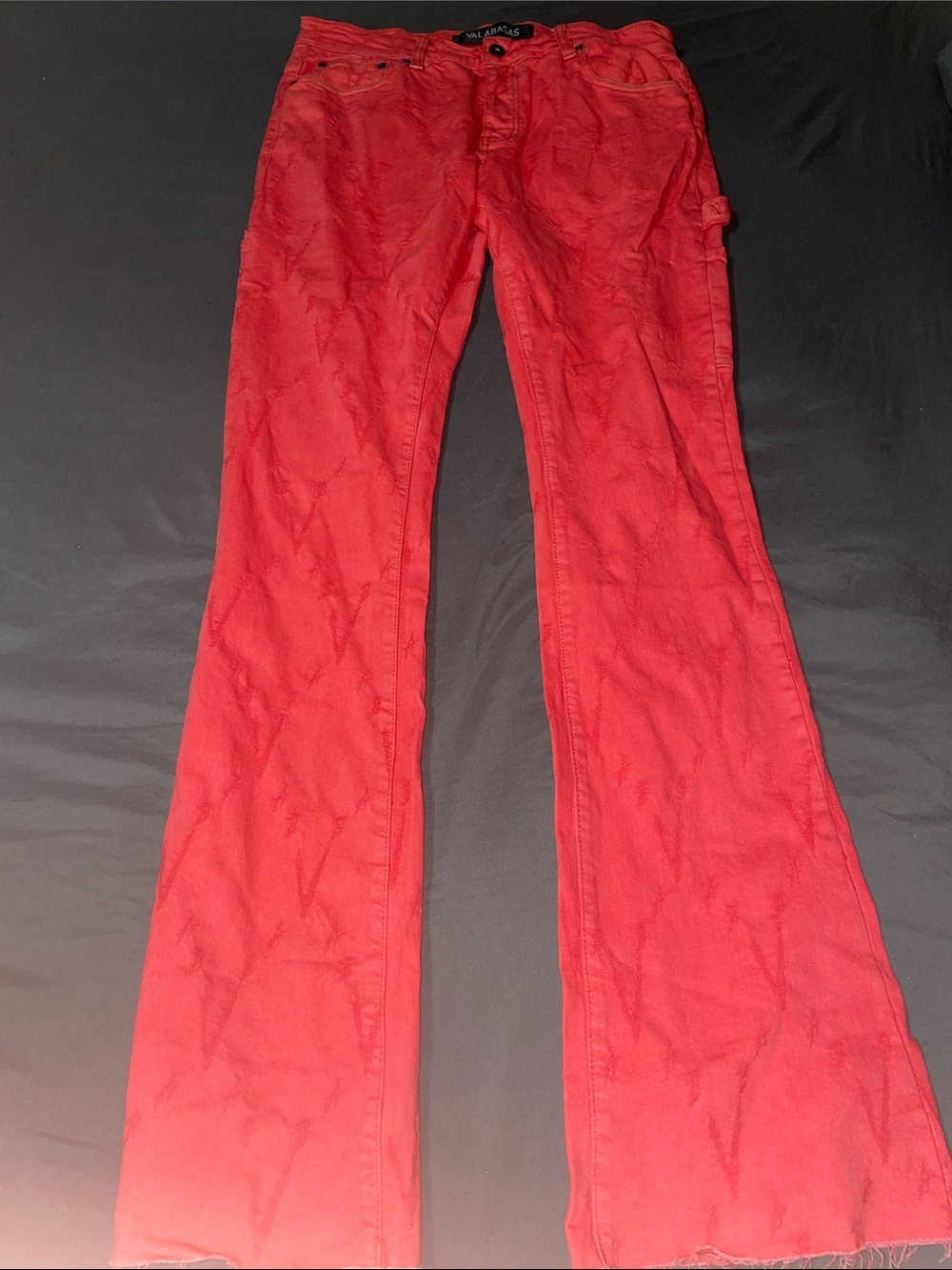 Red Straight-Leg Jeans